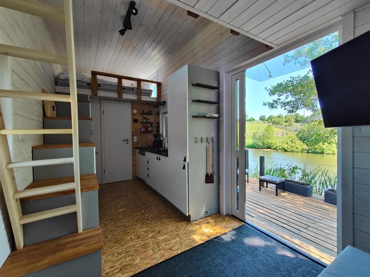 Tinyhousebeidresden 1 - Direkt Am Naturteich - Naehe Saechsische Schweiz, Dresden Großharthau エクステリア 写真